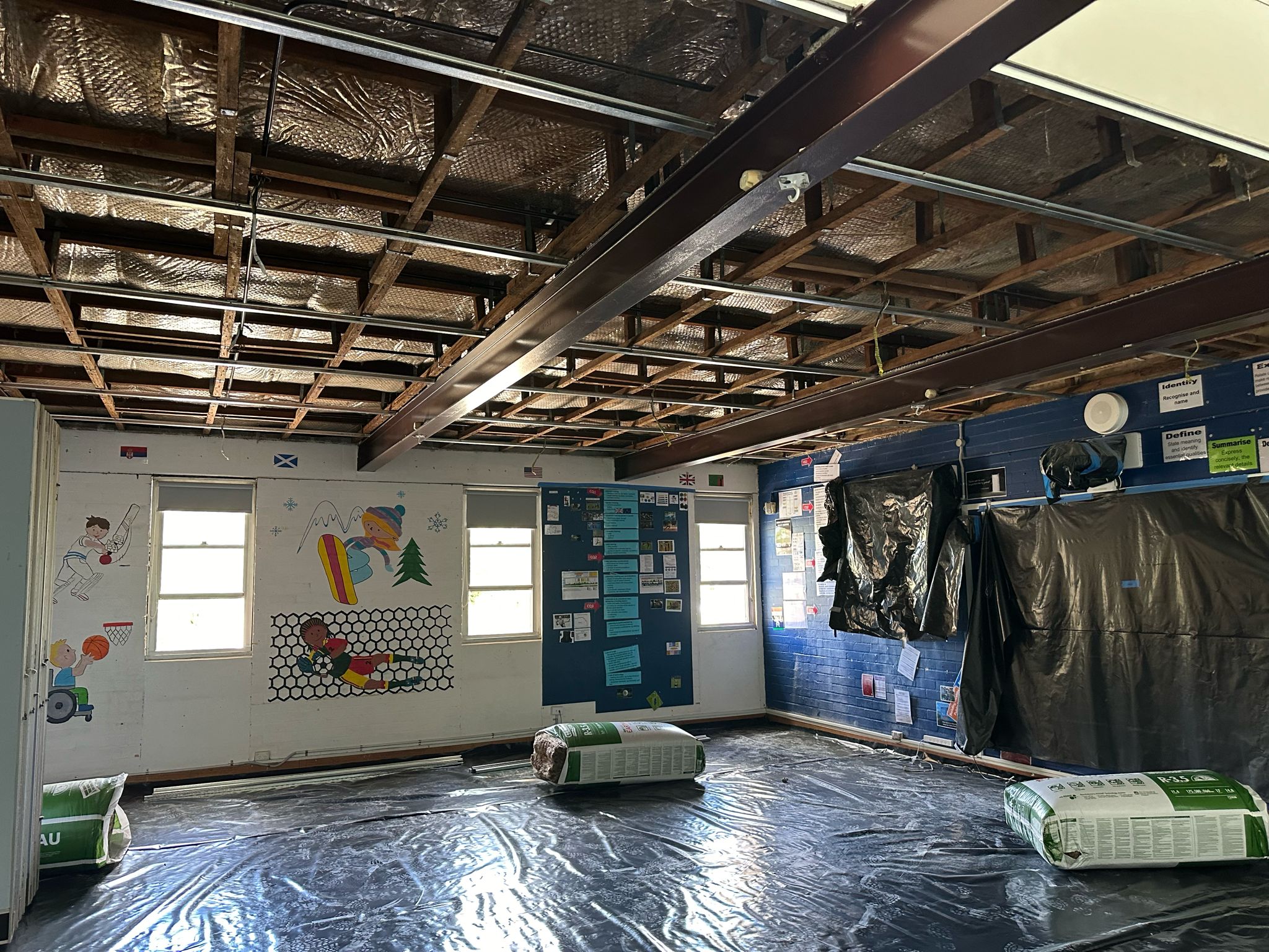 Sylvania High School- Removal of vermiculite ceiling linings